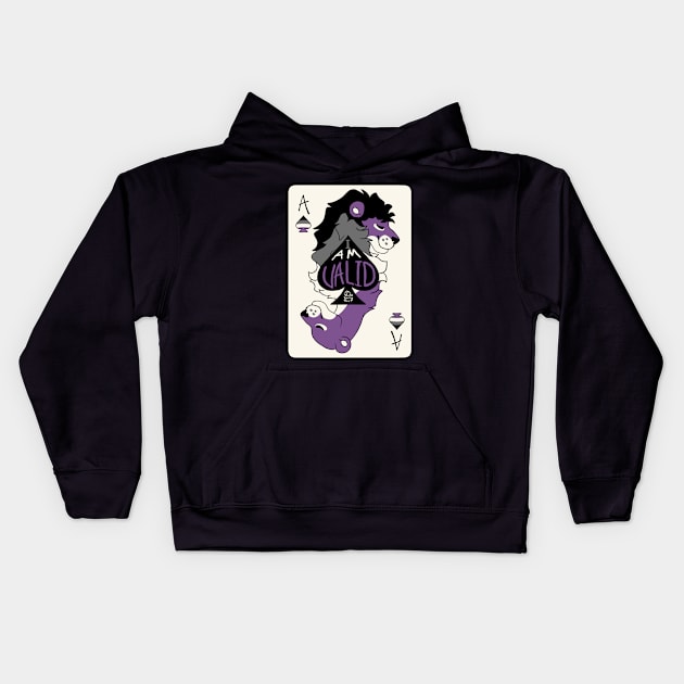 Asexuality is Valid Kids Hoodie by BerryMeat